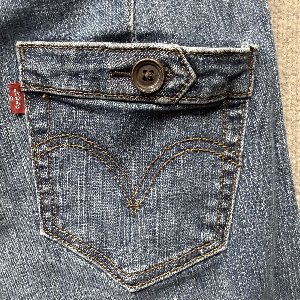 Levis Jeans Womens 8 Blue Medium Wash Wide Leg Perfectly Slimming Denim 80s - Picture 7 of 10